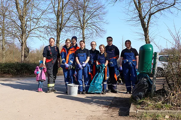 Eine Gruppe der Jugendfeuerwehr.