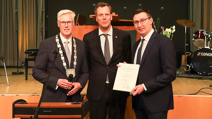 Rainhard Zug, Claus Peters und Patrick Klose nebeneinander.