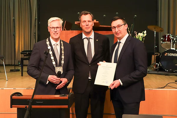 Rainhard Zug, Claus Peters und Patrick Klose nebeneinander.