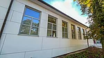Die Sporthalle der Grundschule Tannenweg von außen